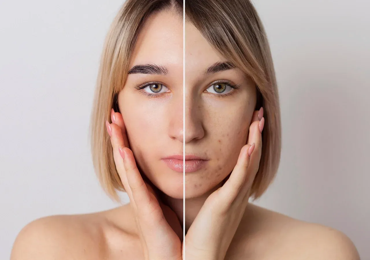 Natural facial rejuvenation result